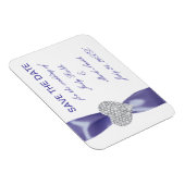 Purple Blue DiamondハートSave The Date Magnet マグネット (右側)