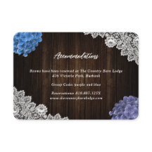 Purple Blue Floral Wedding Hotel Accommodation