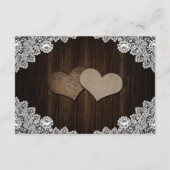 Purple Blue Floral Wedding Hotel Accommodation エンクロージャーカード (裏面)