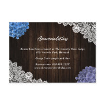 Purple Blue Floral Wedding Hotel Accommodation