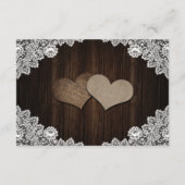 Purple Blue Floral Wedding Hotel Accommodation エンクロージャーカード (裏面)