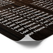 Purple Blue Floral Wedding Seating Chart 12 ポスター (角)