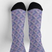 Purple Blue Geometric Pattern ソックス (上部)