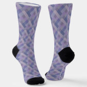 Purple Blue Geometric Pattern ソックス (傾斜あり)