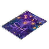 Purple & Blue Lantern Glow Monogram ノートブック (左側)
