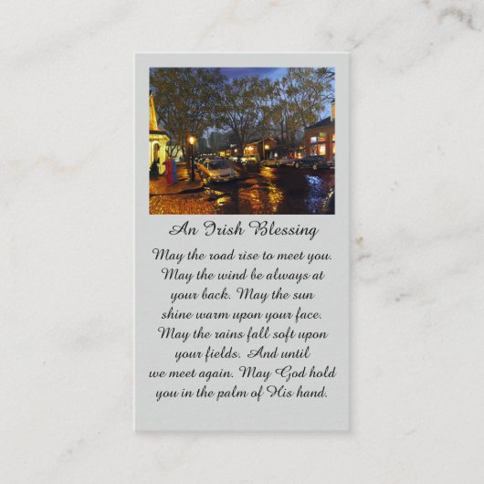 Purple Blue Orange In Loving Memory Remembrance 名刺 (正面)