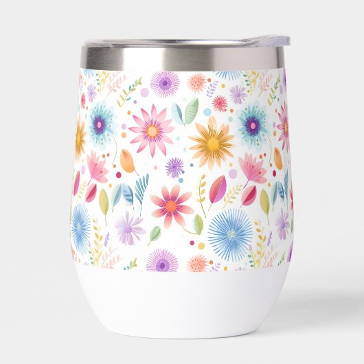 Purple Blue Pink Boho Wildflower (左面)