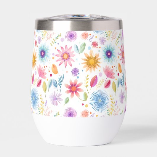 Purple Blue Pink Boho Wildflower (正面)