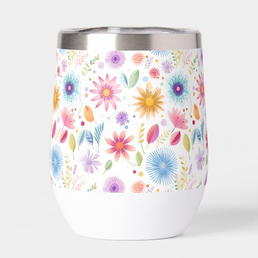 Purple Blue Pink Boho Wildflower (背面)