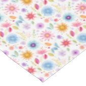 Purple Blue Pink Boho Wildflower テーブルクロス (アングル)