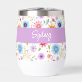 Purple Blue Pink Boho Wildflower Personalized  (正面)