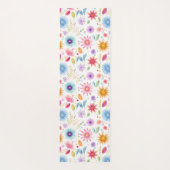 Purple Blue Pink Boho Wildflower Personalized  ヨガマット (裏面)
