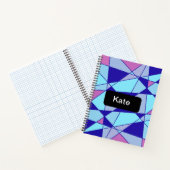 Purple blue pink triangle abstract ノートブック (内部)