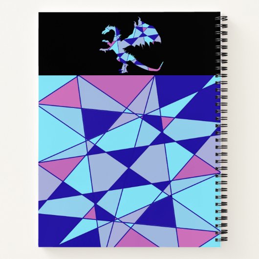 Purple blue pink triangle abstract ノートブック (裏面)