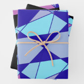 Purple blue pink triangle abstract ラッピングペーパーシート (インサイチュ)