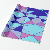 Purple blue pink triangle abstract ラッピングペーパー (アンロールド)