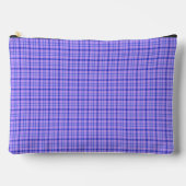 Purple Blue Plaid Classic Pattern Bright アクセサリーポーチ (正面)