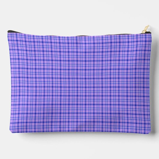 Purple Blue Plaid Classic Pattern Bright アクセサリーポーチ (裏面)