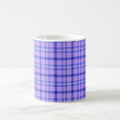 Purple Blue Plaid Classic Pattern Bright コーヒーマグカップ (中央)