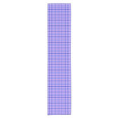 Purple Blue Plaid Classic Pattern Bright ショートテーブルランナー (正面)