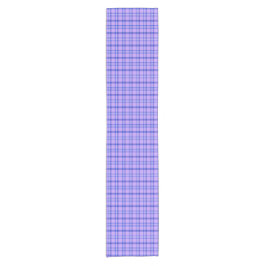Purple Blue Plaid Classic Pattern Bright ショートテーブルランナー
