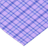 Purple Blue Plaid Classic Pattern Bright ショートテーブルランナー (コーナー)