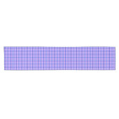 Purple Blue Plaid Classic Pattern Bright ショートテーブルランナー (横)
