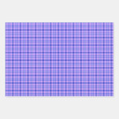 Purple Blue Plaid Classic Pattern Bright ラッピングペーパーシート (正面2)