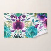 Purple Blue Rose flowers  バスタオルセット (ハンドタオル)