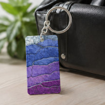Purple Blue Silver Abstract Crackle Luxury Geode 
