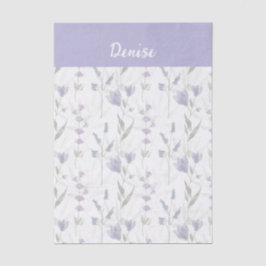 Purple Blue Watercolor Wildflower 薄葉紙