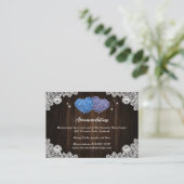 Purple Blue Wedding Hotel Accommodation Card エンクロージャーカード (スタンド正面)