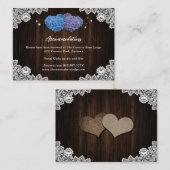 Purple Blue Wedding Hotel Accommodation Card エンクロージャーカード (正面/裏面)