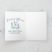 Purple boho love in Bloom bridal shower name retro カード (内部)