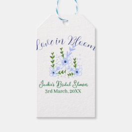 Purple boho love in Bloom bridal shower name retro ギフトタグ