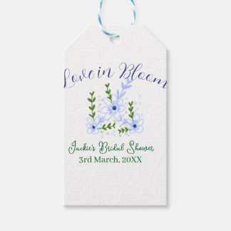 Purple boho love in Bloom bridal shower name retro ギフトタグ