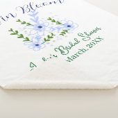 Purple boho love in Bloom bridal shower name retro シェルパブランケット (3/4)