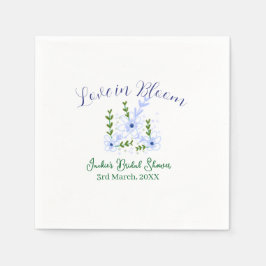 Purple boho love in Bloom bridal shower name retro スタンダードカクテルナプキン
