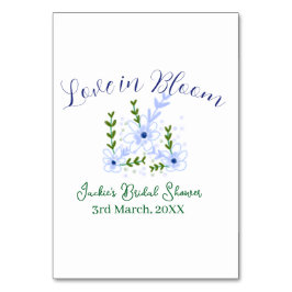 Purple boho love in Bloom bridal shower name retro テーブルナンバー