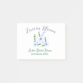 Purple boho love in Bloom bridal shower name retro ポストイット