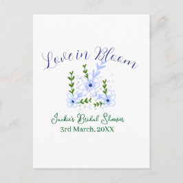Purple boho love in Bloom bridal shower name retro ポストカード