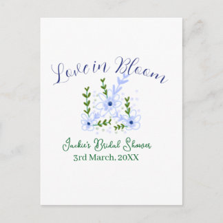 Purple boho love in Bloom bridal shower name retro ポストカード
