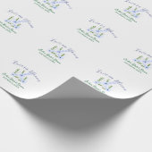 Purple boho love in Bloom bridal shower name retro ラッピングペーパー (角)