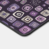 Purple Boho Monogram Name デスクマット (コーナー)