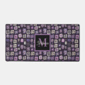 Purple Boho Monogram Name デスクマット (正面)
