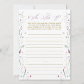 Purple Book Bridal Shower Guess Who Game Card 招待状 (正面)