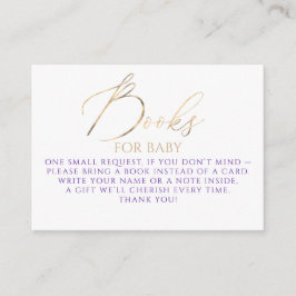 Purple Books For Baby Request エンクロージャーカード