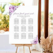 Purple Botanical Floral Wedding Party ポスター