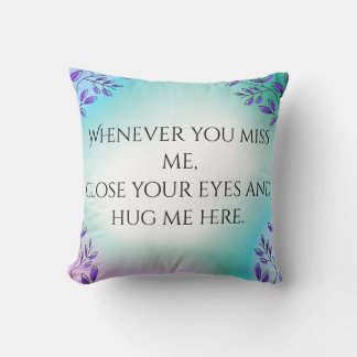 Purple Botanical Whenever You Miss Me Hug This Pil クッション
