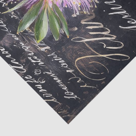 Purple Bottlebrush Flower Decoupage 薄葉紙 (詳細)